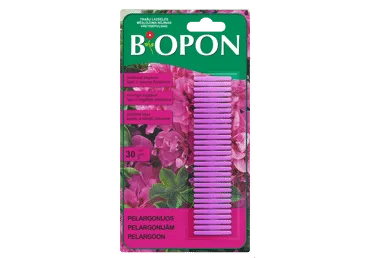 Trąšų lazdelės pelargonijoms BIOPON, 30 vnt.