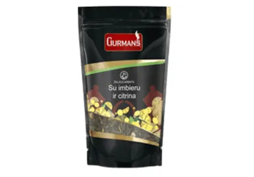 Biri žalioji arbata GURMAN'S su imbierais ir citrinomis, 90 g