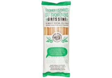 BIRŽŲ DUONOS lazdelės su svogūnais GRISSINI, 125 g