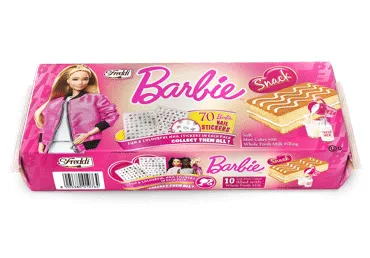 Biskivitiniai batonėliai BARBIE, 250 g