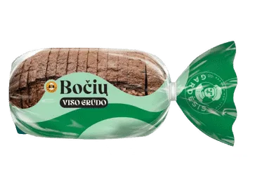 BOČIŲ tamsi duona su viso grūdo dalių miltais, 500 g