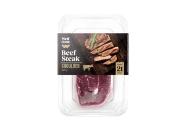 Briedināts liellopa plecu gaļas steiks WELL DONE 220g