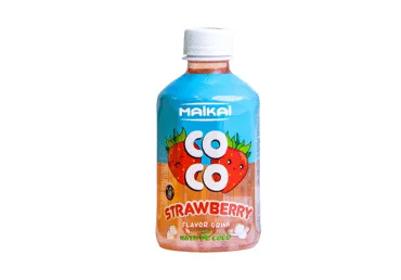 Braškių skonio gėrimas su kokosų gabaliukais MAIKAI,280ml