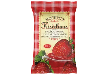 Braškių skonio MOČIUTĖS kisielius, 200 g
