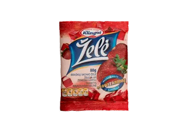 Braškių skonio želė KLINGAI, 80 g