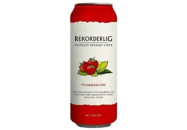 Braškių, žaliųjų citrinų skonio sidras REKORDERLIG, 4,5%, 500 ml