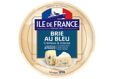 Bri sūris ILE DE FRANCE su mėlynuoju pelėsiu, 50% rieb.s. m., 125 g