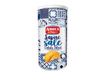 Bulvių traškučiai AMICA SAPORE kibirėlyje (mažiau druskos), 325 g