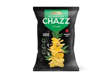 Bulvių traškučiai CHAZZ, kanapių ir Chalapos paprikų skonio, 90 g
