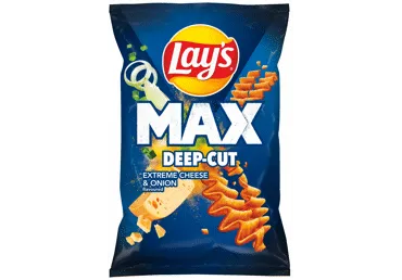 Bulvių traškučiai LAY'S MAXX, sūrio ir svogūnų skonio, 120 g