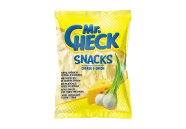 Bulvių traškučiai MR. CHECK su sūriu ir svogūnais, 50 g