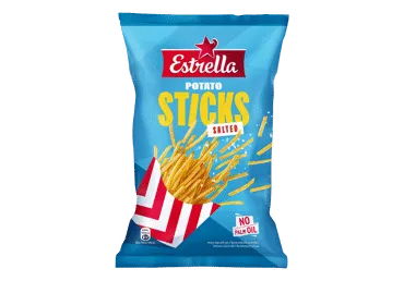 Bulvių traškučiai su druska ESTRELLA STICKS, 70 g