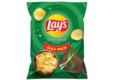 Žaliujų svogūnėlių skonio bulvių traškučiai LAY'S, 250 g