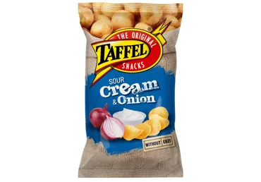 Traškučiai TAFFEL, grietinės ir svogūnų skonio, 180g