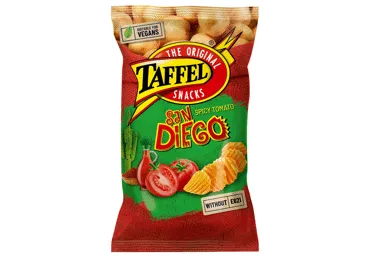 Bulvių traškučiai TAFFEL SAN DIEGO, pomidorų skonio, 180 g