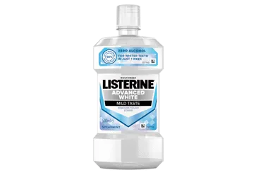 Burnos skalavimo skystis LISTERINE ADVANCED WHITE, 500 ml