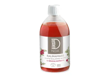 Burnos skalavimo skystis NIDA su bruknių ekstraktu, 500 ml