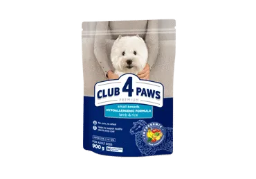 Club 4 Paws Premium su ėriena ir ryžiais suaugusiems visų veislių šunims visavertis sausas pašaras, 0,9 kg