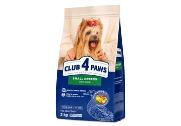 Club 4 Paws Premium visavertis sausas pašaras mažų veislių suaugusiems šunims su antiena, 2 kg