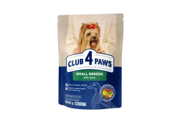 Club 4 Paws Premium visavertis sausas pašaras mažų veislių suaugusiems šunims su antiena, 900 gr