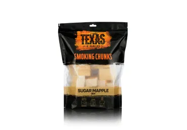 Cukrinių kanadinių klevų rūkymo kaladėlės TEXAS CLUB, 1 kg