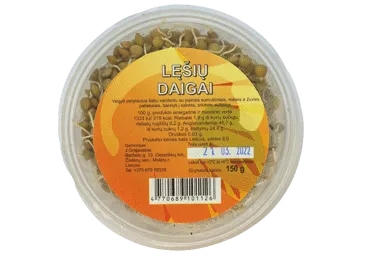 Daiginti lęšiai, 150 g