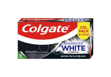 Dantų Pasta Advanced White Charcoal COLGATE, 2x75 ml