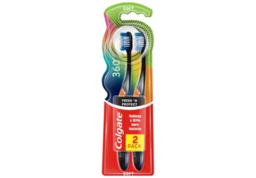 Dantų šepetėliai COLGATE 360° FRESH'N PROTECT, 2 vnt., 2 vnt.
