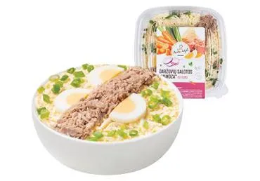 Daržovių salotos MIMOZA su tunais, 600 g