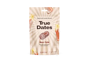 Datulės TRUE DATES SOUR COLA, rūgščios kolos skonio, 100 g