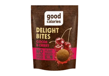 Datulių užkandis GOOD CALORIES, su vyšniomis ir kakava, 58 g