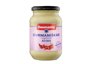 DAUMANTŲ GURMANIŠKAS majonezas, aštrus, 60 % rieb., 400 g