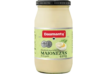 DAUMANTŲ KLASIKINIS majonezas su krapais, 34 % rieb., 420 g