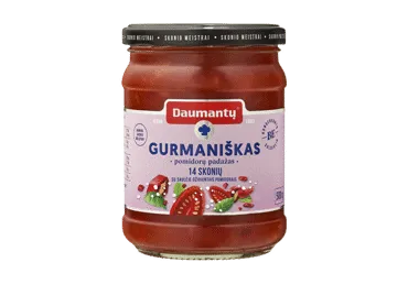 DAUMANTŲ pomidorų padažas su saulėje džiovintais pomidorais, 500 g