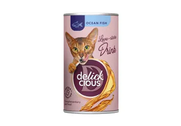 Delickcious™ gėrimas su vandenynų žuvimis. Pašaro papildas suaugusioms katėms, 140 gr