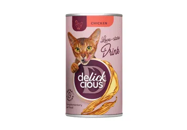 Delickcious™ gėrimas su vištiena. Pašaro papildas suaugusioms katėms, 140 gr
