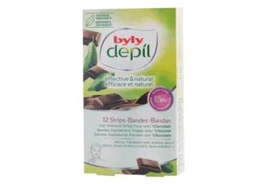 Depiliacinės veido juostelės BYLY CHOCOLATE, 12 vnt