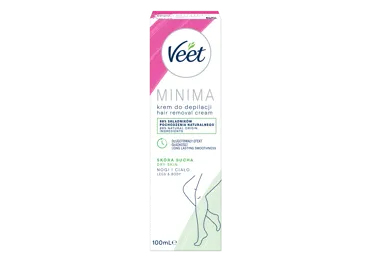 Depiliavimo kremas „VEET MINIMA“, skirtas sausai odai, 100 ml.