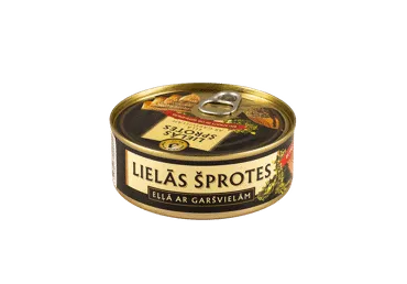 Didieji šprotai aliejuje su prieskoniais BRIVAIS VILNIS, 240 g