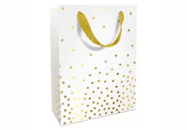 Ziemassvētku dāvanu maisiņš balts 26x36x13cm