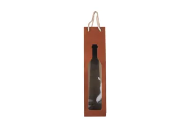 Dāvanu maisiņš pudelei bordo 9x37x8,5cm