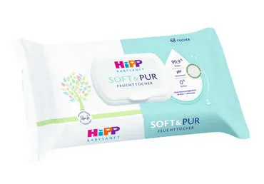 Drėgnos servetėlės HiPP Babysanft, 1x48
