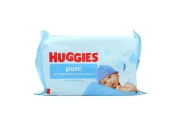 Mitrās salvetes HUGGIES Pure Plastic Free 48gb