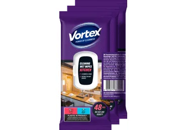 Drėgnos sevetėlės virtuvei VORTEX, 3x48 vnt.