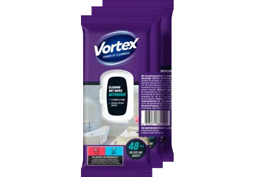Drėgnos sevetėlės voniai VORTEX, 3x48 vnt.