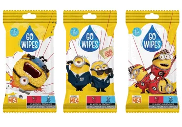 Mitrās salvetes GO WIPES Minions bērnu 15gb.