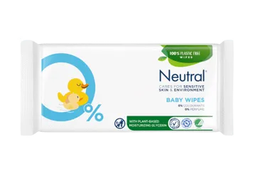 Drėgnosios kūdikių servetėlės NEUTRAL BABY, 52 vnt.