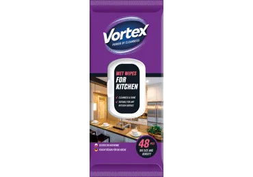 Mitrās salvetes VORTEX virtuvei 48gab.