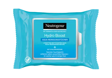 Drėgnosios veido valymo servetėlės NEUTROGENA HYDRO BOOST, 25 vnt.