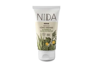 Drėkinamasis kūno kremas NIDA su alavijų ir agurkų ekstr., 150 ml